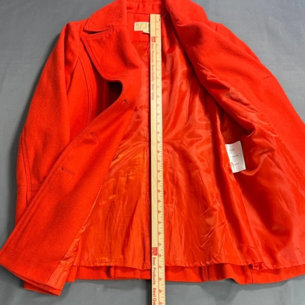 Michael Kors Orange Wool‎ Blend Peacoat Size 4
